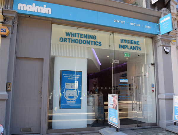Shot of clinic store front.